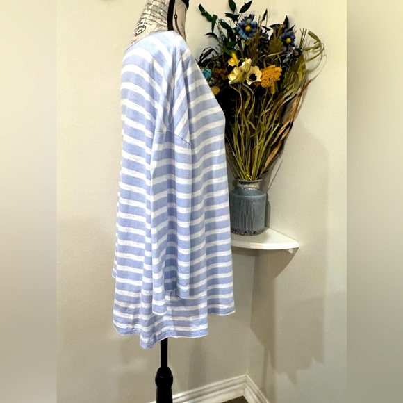 Lane Bryant Striped Blue and White Women's Top size 22/24 - Picture 3 of 7